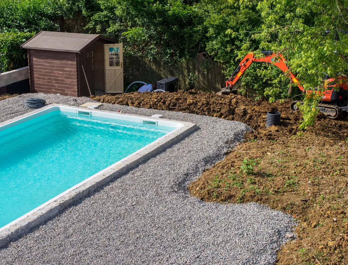 Maçonnerie extérieure, piscine creusée - Pro.G.Kap Nantes Vendée